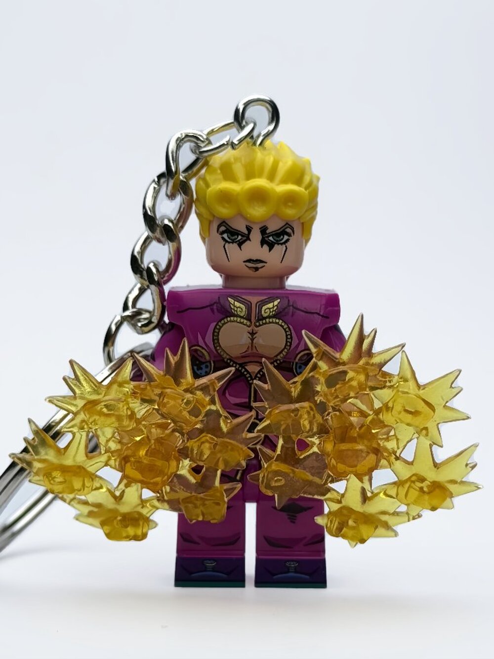 JoJo's Bizarre Adventure Giorno Giovanna Custom Minifigure Keychain